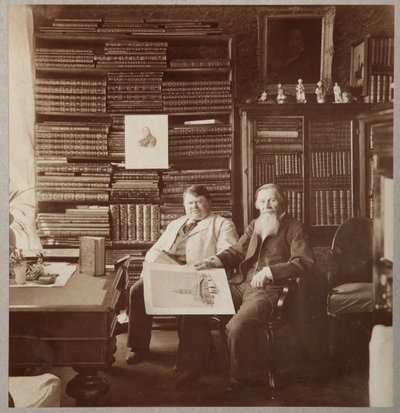 Pyotr Alexandrovich Yefremov e Alexey Petrovich Bakhrushin da Photo studio of Mikhail Volkov