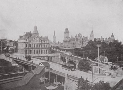 Ponti Dufferin e Sappers, Ufficio Postale e Edifici del Parlamento, Ottawa da Photographer Canadian