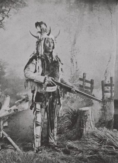 Indiano Stony in costume da guerra da Photographer Canadian