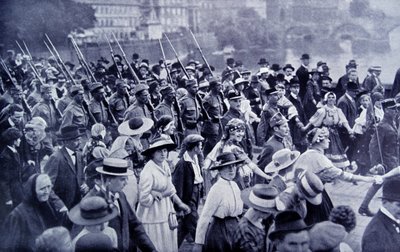 Truppe Ceche che tornano a casa dopo la Prima Guerra Mondiale da Photographer Czech
