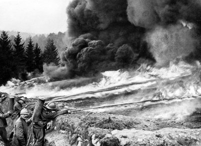 Soldati francesi nelle trincee, Chemin des Dames da Photographer French