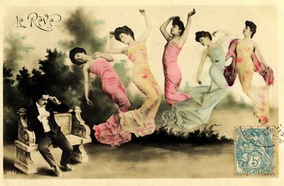 Cartolina dei primi del XX secolo, intitolata il sogno da Photographer French