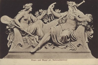 Figure allegoriche che rappresentano il Reno e la Mosella sul Nationaldenkmal, monumento che commemora l