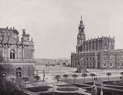 Vista dal Zwingerwall sul Theaterplatz da Photographer German
