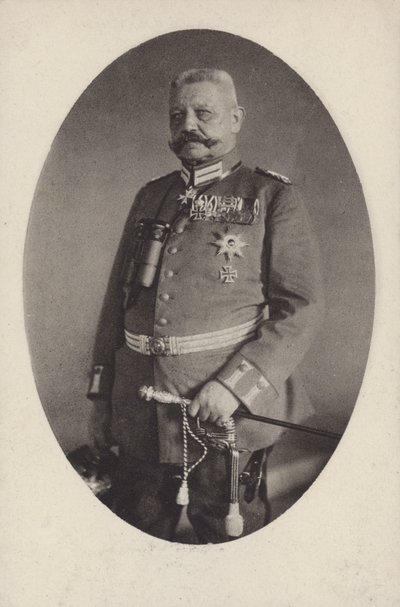 Feldmaresciallo Paul von Hindenburg, comandante dell