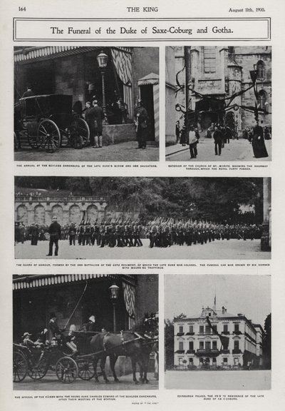 Funerale di Alfredo, Duca di Sassonia-Coburgo-Gotha, secondo figlio della Regina Vittoria e del Principe Alberto, Coburgo, Germania da Photographer German