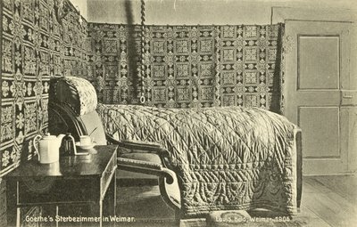 Camera della morte di Goethe, Weimar da Photographer German