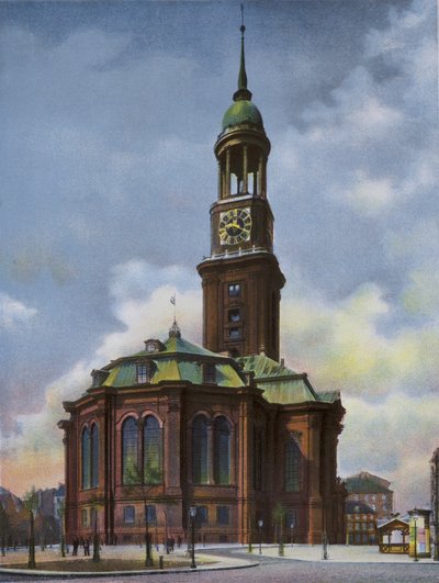 Amburgo: Michaeliskirche, bruciata il 3 giugno 1906, ricostruita 1906-12 (foto) da Photographer German