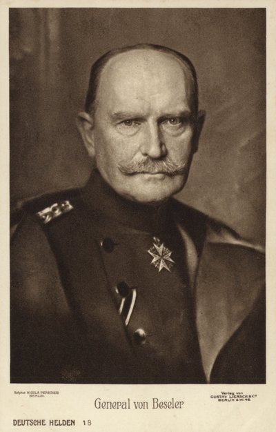 Hans Hartwig von Beseler, generale tedesco (foto in b/n) da Photographer German