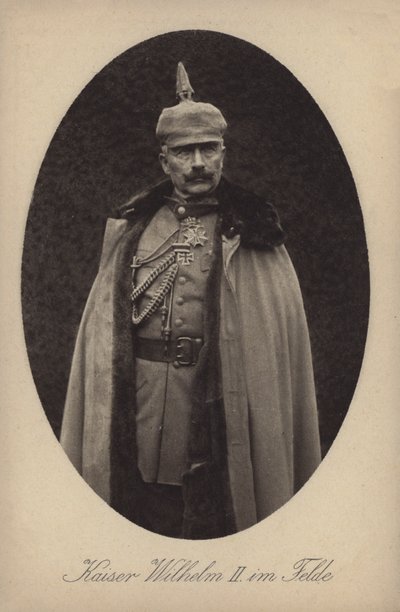 Kaiser Guglielmo II di Germania in uniforme militare da Photographer German