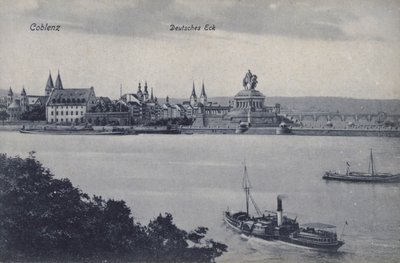 Monumento a Kaiser Guglielmo I, Deutsches Eck, Coblenza, Germania da Photographer German