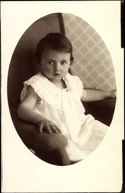 Passepartout Ak Principessa Hilda di Baviera da Bambina (foto in bianco e nero) da Photographer German