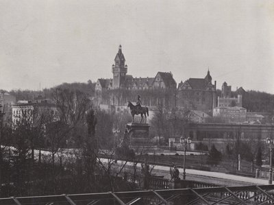 Potsdam, scuola di guerra e monumento a Kaiser Wilhelm il Grande da Photographer German