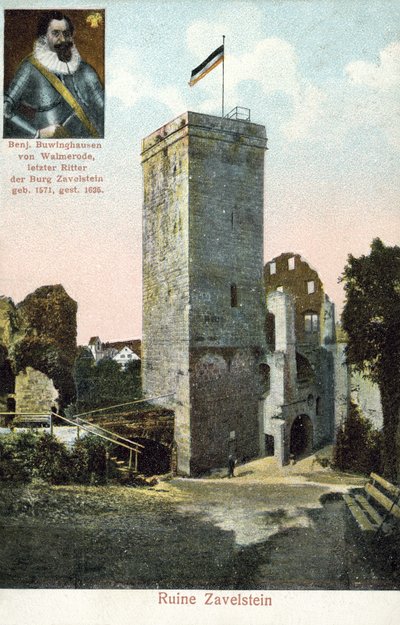 Rovine del castello di Zavelstein, Germania da Photographer German