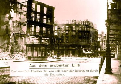 La città devastata di Lille dopo che le truppe tedesche l