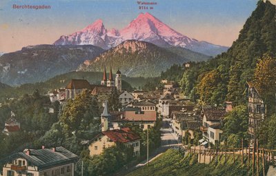 Monte Watzmann a Berchtesgaden, Germania. Cartolina inviata nel 1913. da Photographer German