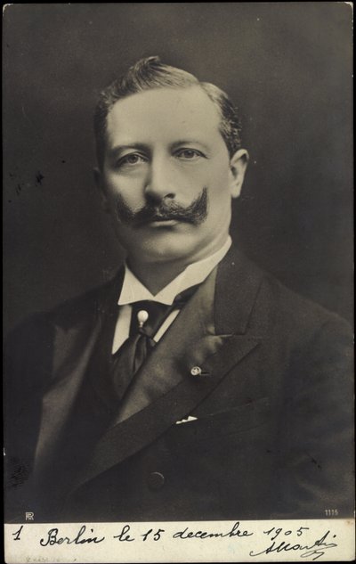 Giovane Kaiser Guglielmo II, Ritratto, Baffi, RPH da Photographer German