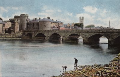 Irlanda del Sud: Ponte Thomond e Castello di Re Giovanni, Limerick (foto colorata) da Photographer Irish