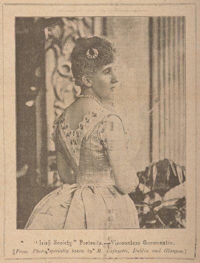 Viscontessa Gormanston, "Irish Society" [giornale] Vol. VII No. 353 13 ottobre 1894 da Photographer Irish