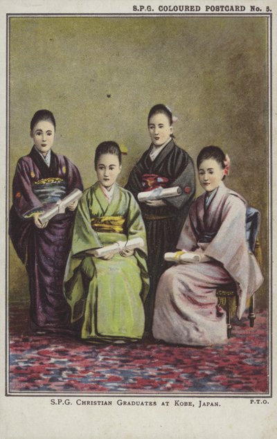Laureati cristiani a Kobe, Giappone da Photographer Japanese