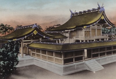 Giappone, c.1912: Edificio principale del Meiji Jingu, Santuario, Tokyo da Photographer Japanese