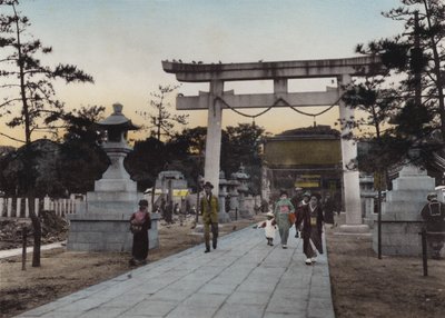 Giappone, c.1912: Santuario Nanko, Kobe da Photographer Japanese