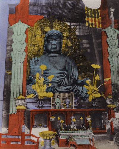 Giappone, c.1912: Il più grande Daibutsu in Giappone risale al 749 e ha un
