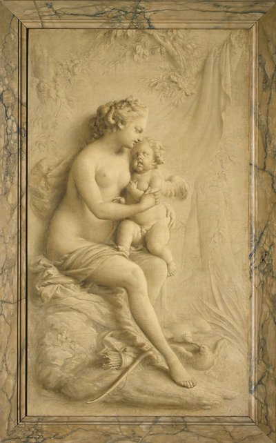 Venere e Cupido da Piat Joseph Sauvage