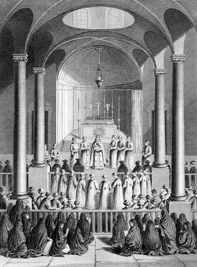 Culto secondo la Chiesa Armena, inciso da T. Brown, da 