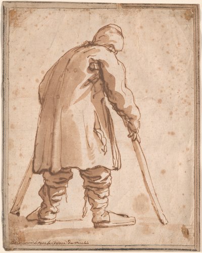 Caricatura di un uomo, detto Pietro da Cortona da Pier Francesco Mola