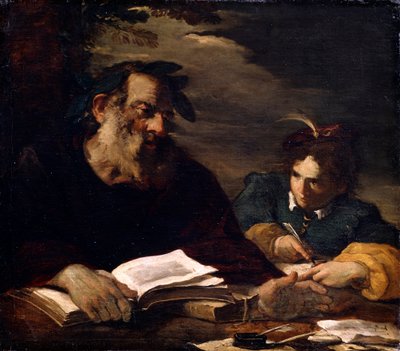 Omero detta i suoi poemi, XVII secolo da Pier Francesco Mola