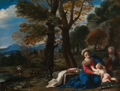 Il riposo durante la fuga in Egitto da Pier Francesco Mola