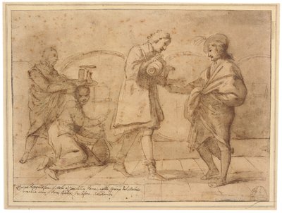 Il poeta Baldini che beve nel bar di Melosi da Pier Francesco Mola