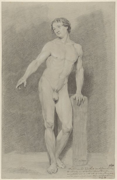 Nudo maschile in piedi, con braccio teso, verso sinistra da Pier Johannes de Visser