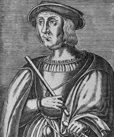 Ritratto di Jacques II de Chabannes de La Palice (ca 1470-1525), ufficiale militare francese, Signore di La Palice, di Pacy, di Chauverothe, di Bort-le-Comte e di Heron (incisione) da Blaise Nicolas Le Sueur