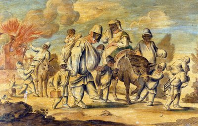 Pulcinella perde casa in un incendio da Pier Leone (after) Ghezzi