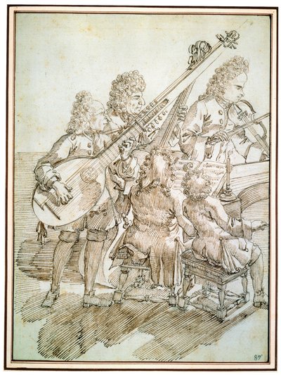 Un concerto, fine XVII o XVIII secolo da Pier Leone Ghezzi