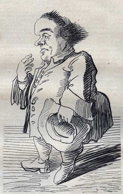 Un pensatore profondo - Caricatura di Pier Leone Ghezzi (1674-1755) - 1740 da Pier Leone Ghezzi