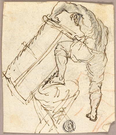 Uomo che sega il legno da Pier Leone Ghezzi