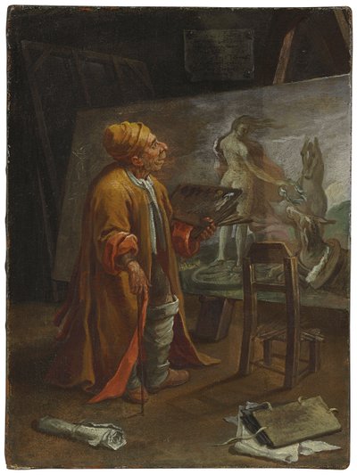 Paolo de Matteis nel suo studio da Pier Leone Ghezzi