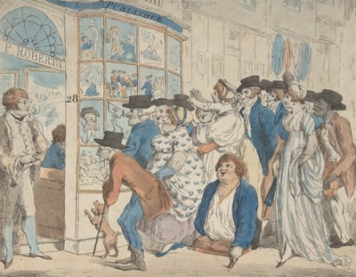 Negozio di caricature di Piercy Roberts, 28 Middle Row, Holborn da Piercy Roberts
