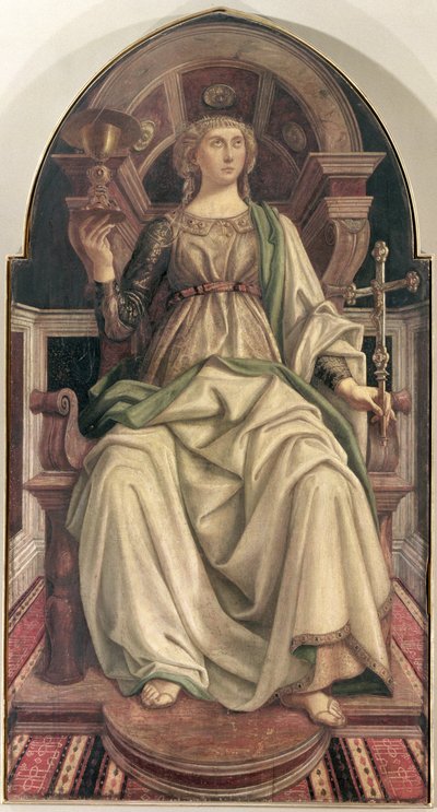 Fede, da una serie di pannelli che raffigurano le Virtù progettati per la Sala del Consiglio della Gilda dei Mercanti, 1469 da Piero del Pollaiolo