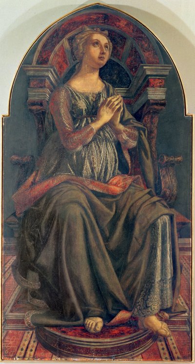 Speranza, da una serie di pannelli che raffigurano le Virtù progettati per la Sala del Consiglio della Gilda dei Mercanti, 1469 da Piero del Pollaiolo