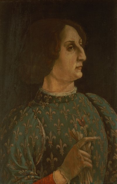 Ritratto di Galeazzo Mario Sforza (1444-76) c.1471 da Piero del Pollaiolo
