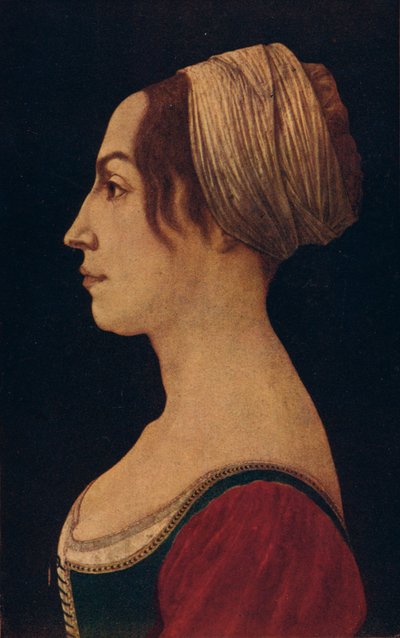 Donna in verde e cremisi, XV secolo 1906 da Piero del Pollaiolo