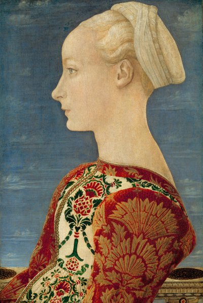 Ritratto di profilo di una giovane donna, c.1465 da Piero del Pollaiuolo