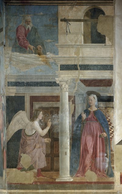 Annunciazione - Affresco, c.1455 da Piero della Francesca