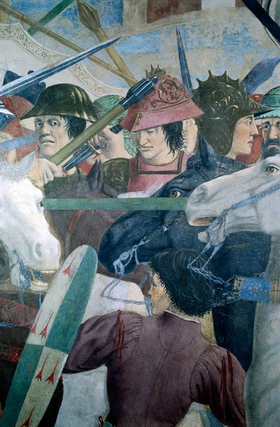 (dettaglio) La leggenda della Vera Croce: battaglia di Eraclio I di Bisanzio contro Cosroe II da Piero della Francesca