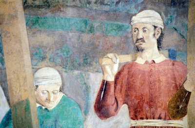 (dettaglio) La Leggenda della Vera Croce: scoperta e verifica della Vera Croce da Piero della Francesca