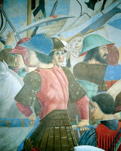 (dettaglio) dalla Leggenda della Vera Croce che mostra la battaglia di Eraclio I di Bisanzio contro Cosroe II, di Piero della Francesca da Piero della Francesca